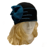 Femme Fleur Années 1920 Hiver 100% Laine Casquette Béret Bonnet Cloche Seau
