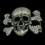 Rhinestone Skulls Crossbones Skeleton Cool Belt Buckles
