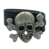 Rhinestone Skulls Crossbones Skeleton Cool Belt Buckles