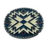 Blue Aztec Design Native Amerindian Metal Unisex Men’s Belt Buckle