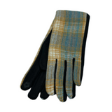 Women's Soft Warm Classic Tartan Plaid Check Pattern Smart Touch Screen Gloves
