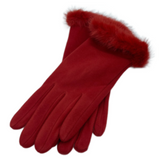 Guantes de moda para mujer Ribete de piel sintética Invierno Otoño