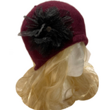 Women's Vintage Gatsby Style Wool Bucket Cloche Beanies Beret Winter Hat