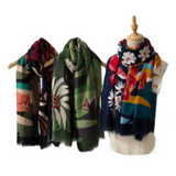 Ladies Quality Floral Pattern Scarf Evening Shawl Women's Summer Fashion