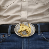 Boucle de ceinture de cheval, fer à cheval occidental, rodéo, chevaux de Cowboy, grandes boucles