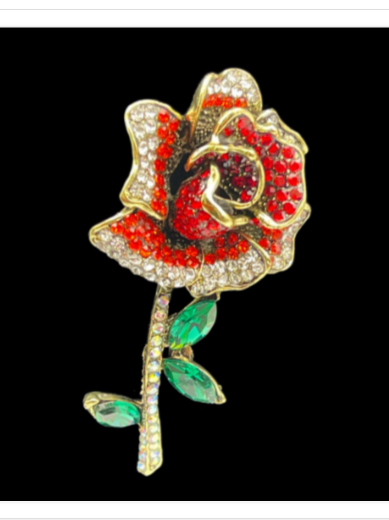 Blooming Rose Flower Fashion  Brooch Pin Women's Fashion Accessory