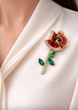 Blooming Rose Flower Fashion  Brooch Pin Women's Fashion Accessory