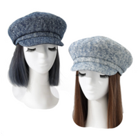 Women's Denim Newsboy Cap Visor Cabbie Retro Beret Summer Fashion Hat