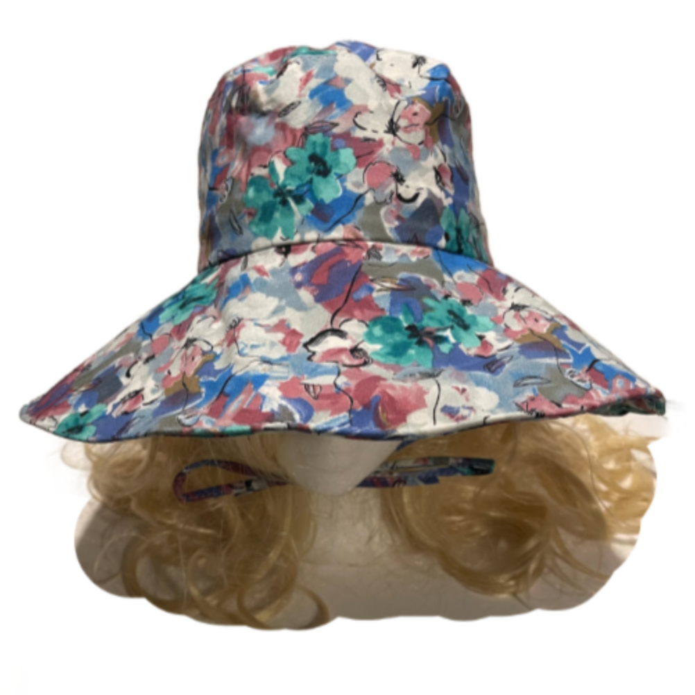 Chapeau de soleil à large bord, Protection UV pour femmes, chapeaux seau pliables à fleurs d'été