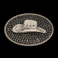 Western Silver Cowboy Cowgirl Rodeo Hat Belt Buckles