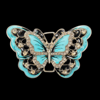 Boucle de ceinture papillon strass boucles de mode pour femmes