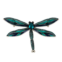 Dragonfly Pin Brooch Vintage Style Women Fashion Jewelry Large & Sparkly
