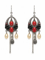 Ensemble collier et boucles d'oreilles en pierre noire, bijoux à la mode avec strass