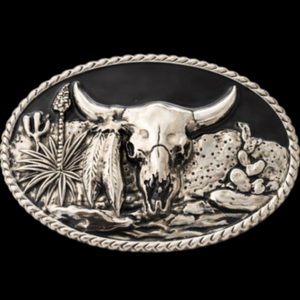Cow Belt Buckle Texas Steers Longhorn Western