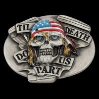 Crâne trou de balle fantôme mort squelette motards boucles de ceinture boucles