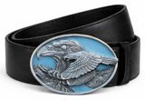 Belt Buckle Eagle American Prey Bird Flying Blue Sky