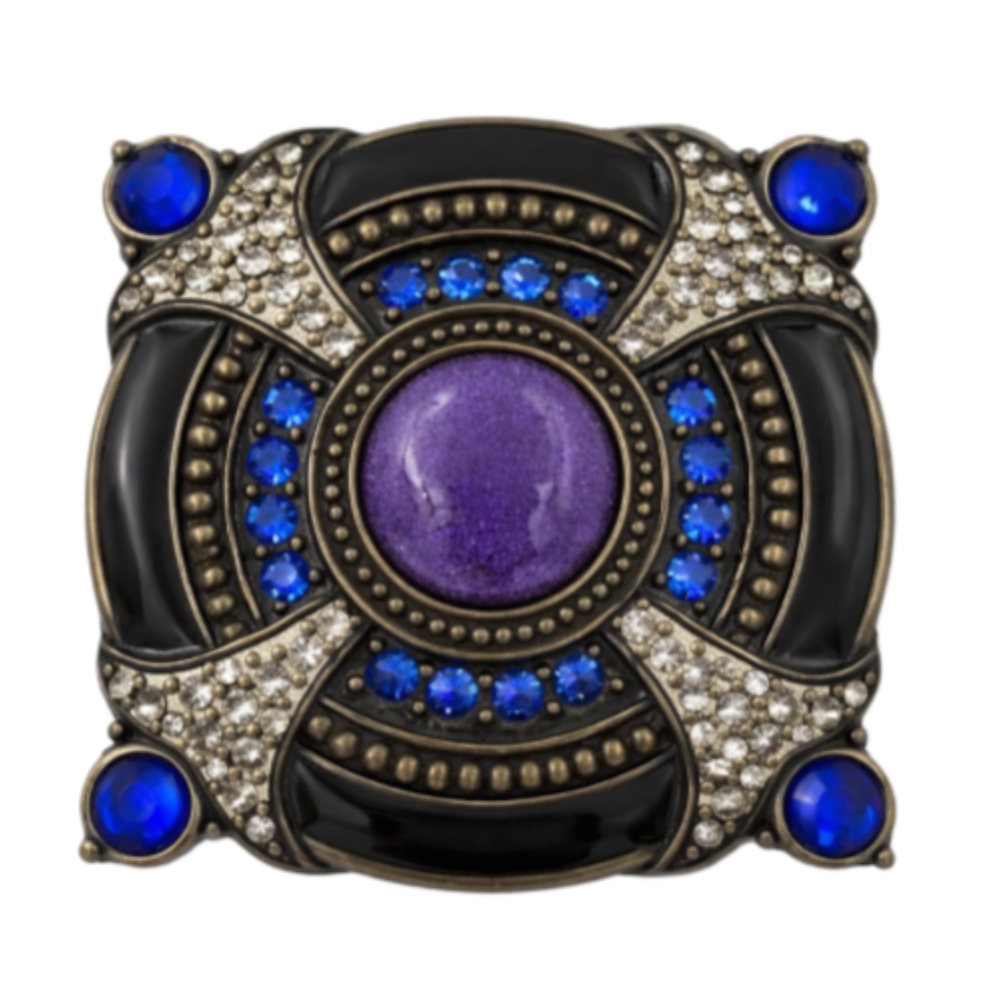 Women Fashion Rhinestones Blue Stone Unique Belt Buckle Buckles