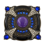 Women Fashion Rhinestones Blue Stone Unique Belt Buckle Buckles