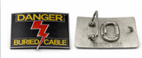 Thunderbolt Belt Buckle Danger Cable enterrado Perno de iluminación Electricista Hebillas y cinturones