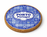 Traditional Blue Tile Azulejo Ceramic Coasters with Cork Bottom Set of 6