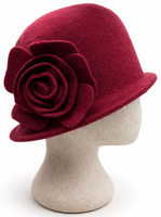 Women's Vintage Gatsby Style Wool Bucket Cloche Beanies Beret Winter Hat