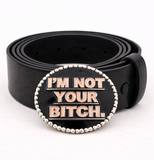 Je ne suis pas votre chienne, humour drôle, chaîne de moto, boucles de ceinture à la mode