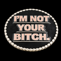 I'm Not Your Bitch Funny Humor Motorcycle Chain Rider Fashion Belt Buckle Buckles