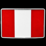 Hebilla de cinturón con la bandera peruana sudamericana del Imperio Inca de Perú