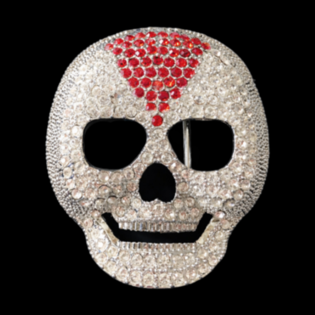 Boucle de ceinture crâne strass tête de squelette lutteurs masques boucles de ceinture