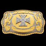 Belt Buckle Cross Praying Faith Rhinestone Crosses Rodeo Western Wide Buckles Belts