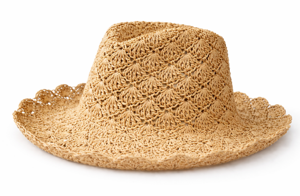 Chapeau de paille Crochet Style Sombrero chapeaux d'été pour femmes