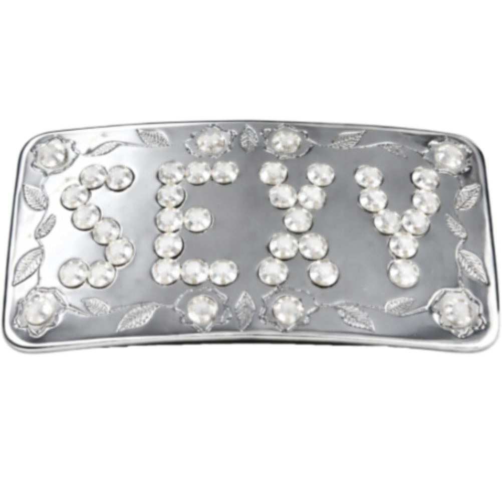Rhinestone Woman Fashion Chrome Metal Belt Buckle Buckles