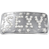Rhinestone Woman Fashion Chrome Metal Belt Buckle Buckles