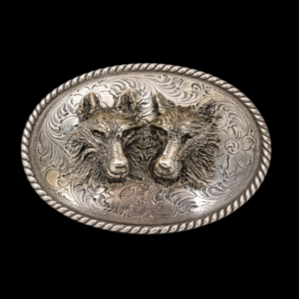 Wolf Belt Buckle Animal Romulus Remus Wolves