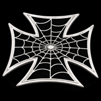 Belt Buckle Cross Spider Web Gothic Iron Crosses Belts & Buckles