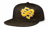 Black & Gold Dollar Sign Hat  Embroidered Dollar Money Logo Cap