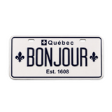 Bonjour Québec Decorative License Plate Aimant Metal Fridge Magnet Souvenir
