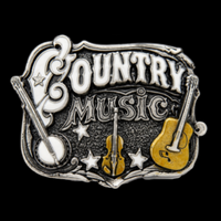 Country Music Belt Buckle Square Dance Banjo Violin Guitar Western Belts & Buckles