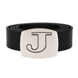 Initial J Letter Name Tag Monogram Chrome Belt Buckle Buckles