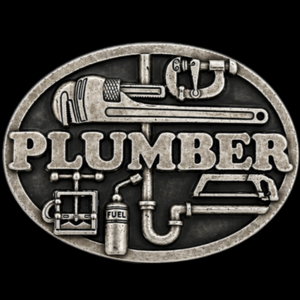 Plumber Belt Buckle Plumbers Pipe Wrench Tools Plumbing Profession Buckles Belts