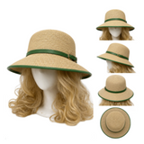 Chapeau de paille été disquette femmes dames large bord chapeau de plage soleil mode