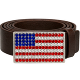 USA Belt Buckle Flag Stripes Stars Old Glory Rhinestone Buckles