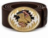 Hebilla de cinturón Golden Eagle American Flag Bald Eagle's USA Big Western Belts Hebillas