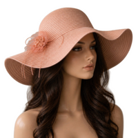Chapeaux de Jazz d'été pour femmes, Design de perles, Panama décontracté à large bord, chapeau réglable