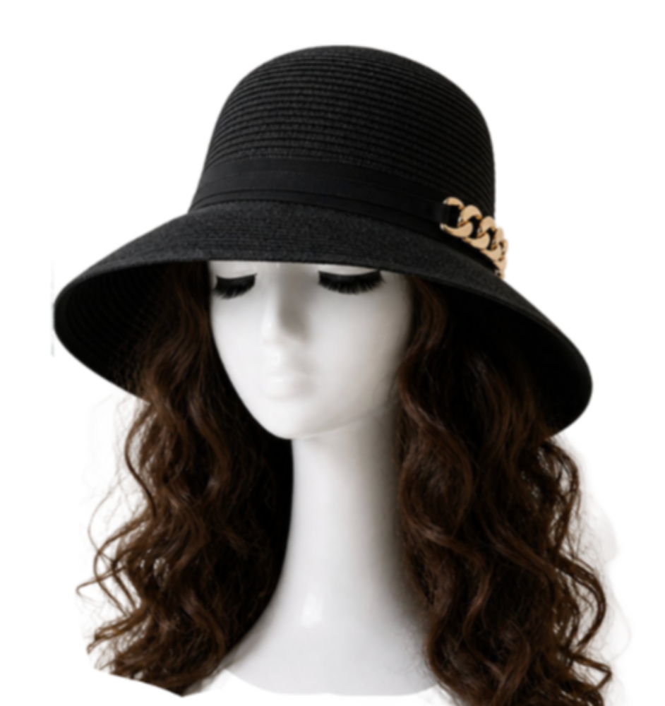 Sombrero unisex de paja natural casual Fedora Boater Sun Beach para mujer