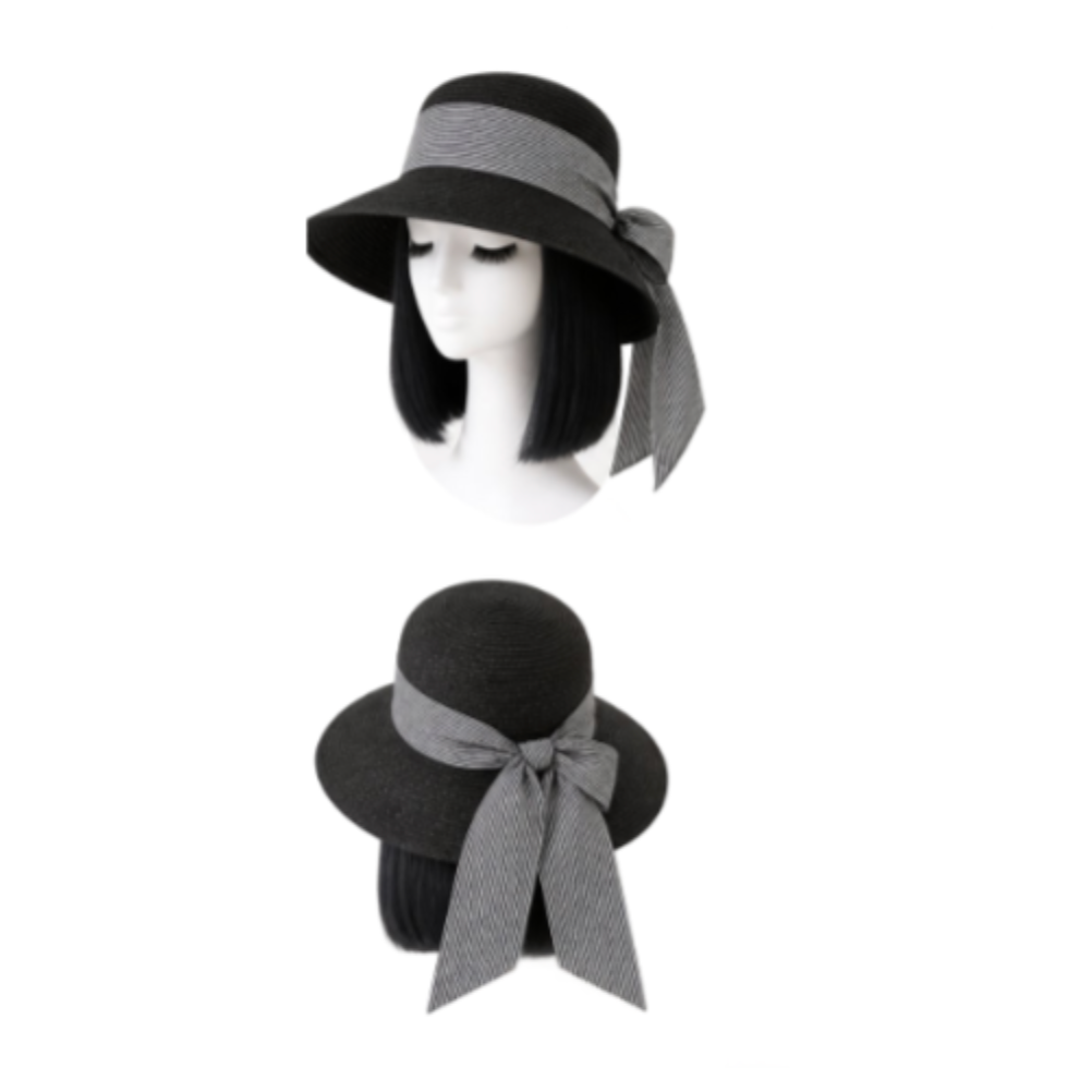 Chapeau Fedora unisexe en paille naturelle pour femmes, chapeau de plage, décontracté, à dessus plat