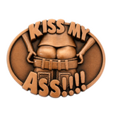 Kiss My Ass Broma divertida Luna llena Hebilla de cinturón