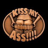 Kiss My Ass Broma divertida Luna llena Hebilla de cinturón