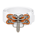 Boucle De Ceinture Orange Strass Libellule Mode Insecte Boucle De Ceinture