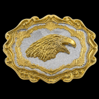 Western Flower Pattern Eagle Head Metal Belt Buckle Buckles
